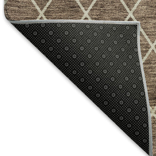Piper Looms Mayfield Diamonds AMF932 Brown Machine Washable Area Rug Backing Image