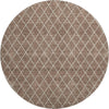 Piper Looms Mayfield Diamonds AMF932 Brown Machine Washable Area Rug Round Main Image