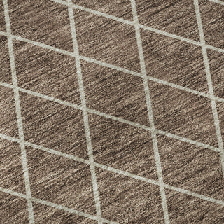 Piper Looms Mayfield Diamonds AMF932 Brown Machine Washable Area Rug Swatch Image