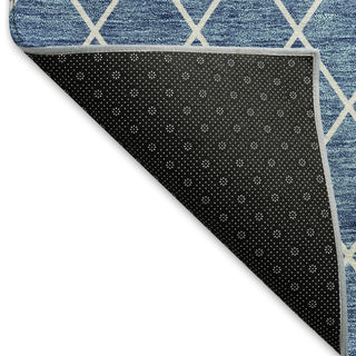 Piper Looms Mayfield Diamonds AMF932 Denim Machine Washable Area Rug Backing Image