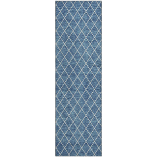 Piper Looms Mayfield Diamonds AMF932 Denim Machine Washable Area Rug Runner Main Image