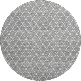 Piper Looms Mayfield Diamonds AMF932 Gray Machine Washable Area Rug Round Main Image