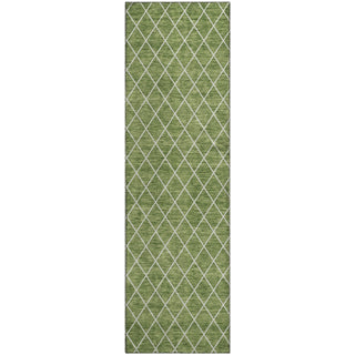 Piper Looms Mayfield Diamonds AMF932 Green Machine Washable Area Rug Runner Main Image