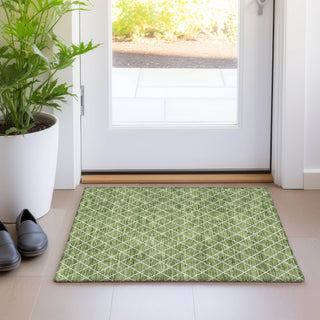 Piper Looms Mayfield Diamonds AMF932 Green Machine Washable Area Rug Scatter Lifestyle Image Feature