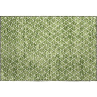 Piper Looms Mayfield Diamonds AMF932 Green Machine Washable Area Rug Scatter Main Image