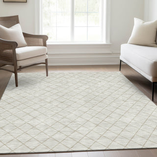 Piper Looms Mayfield Diamonds AMF932 Ivory Machine Washable Area Rug Lifestyle Image Feature