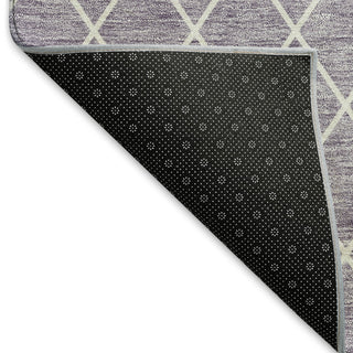 Piper Looms Mayfield Diamonds AMF932 Lavender Machine Washable Area Rug Backing Image