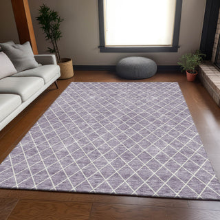 Piper Looms Mayfield Diamonds AMF932 Lavender Machine Washable Area Rug Lifestyle Image Feature