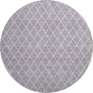 Piper Looms Mayfield Diamonds AMF932 Lavender Machine Washable Area Rug Round Main Image