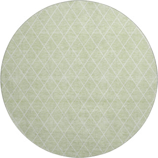 Piper Looms Mayfield Diamonds AMF932 Mint Machine Washable Area Rug Round Main Image