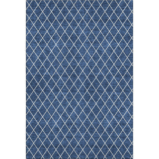 Piper Looms Mayfield Diamonds AMF932 Navy Machine Washable Area Rug main image