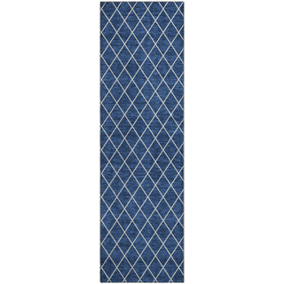 Piper Looms Mayfield Diamonds AMF932 Navy Machine Washable Area Rug Runner Main Image