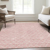 Piper Looms Mayfield Diamonds AMF932 Pink Machine Washable Area Rug Lifestyle Image Feature