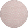 Piper Looms Mayfield Diamonds AMF932 Pink Machine Washable Area Rug Round Main Image