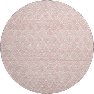 Piper Looms Mayfield Diamonds AMF932 Pink Machine Washable Area Rug Round Main Image
