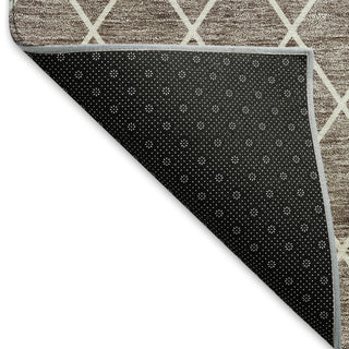 Piper Looms Mayfield Diamonds AMF932 Taupe Machine Washable Area Rug Backing Image