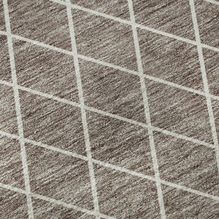 Piper Looms Mayfield Diamonds AMF932 Taupe Machine Washable Area Rug Swatch Image
