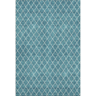 Piper Looms Mayfield Diamonds AMF932 Teal Machine Washable Area Rug main image