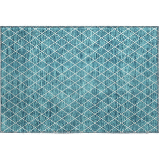 Piper Looms Mayfield Diamonds AMF932 Teal Machine Washable Area Rug Scatter Main Image