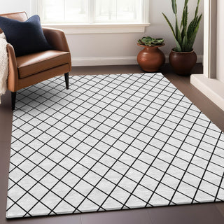 Piper Looms Mayfield Diamonds AMF932 White Machine Washable Area Rug Lifestyle Image Feature