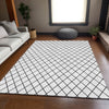Piper Looms Mayfield Diamonds AMF932 White Machine Washable Area Rug Lifestyle Image Feature