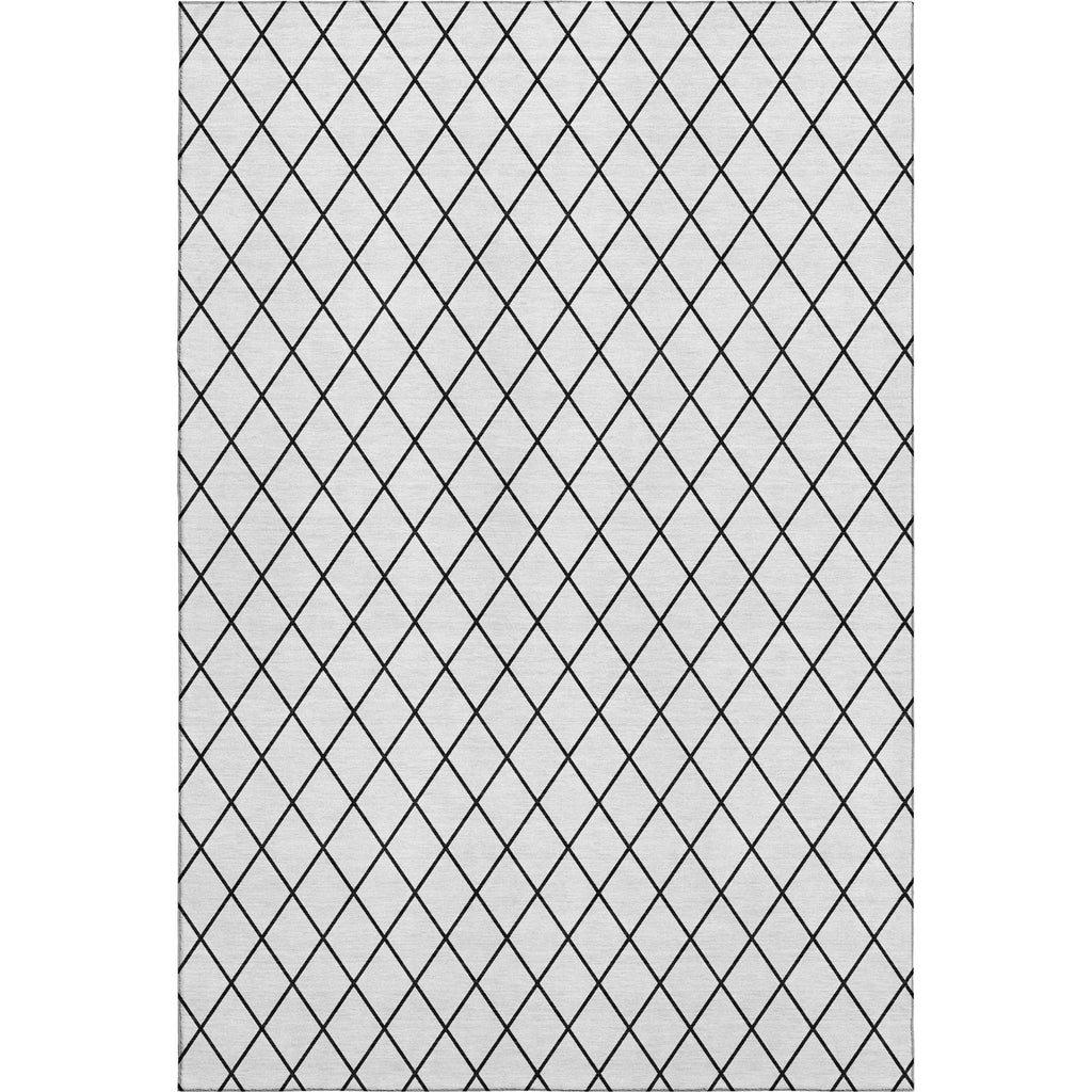 Piper Looms Mayfield Diamonds AMF932 White Machine Washable Area Rug main image