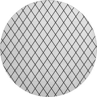 Piper Looms Mayfield Diamonds AMF932 White Machine Washable Area Rug Round Main Image
