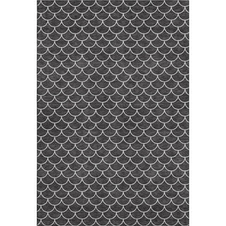 Piper Looms Mayfield Geometric AMF933 Black Machine Washable Area Rug main image
