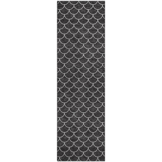 Piper Looms Mayfield Geometric AMF933 Black Machine Washable Area Rug Runner Main Image