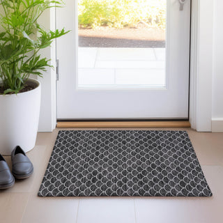 Piper Looms Mayfield Geometric AMF933 Black Machine Washable Area Rug Scatter Lifestyle Image Feature