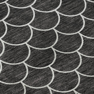 Piper Looms Mayfield Geometric AMF933 Black Machine Washable Area Rug Swatch Image
