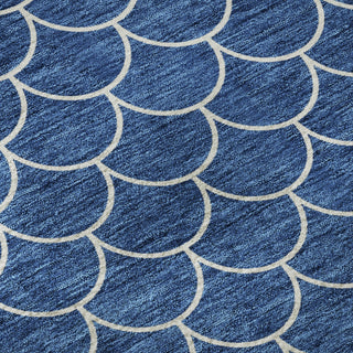 Piper Looms Mayfield Geometric AMF933 Blue Machine Washable Area Rug Swatch Image