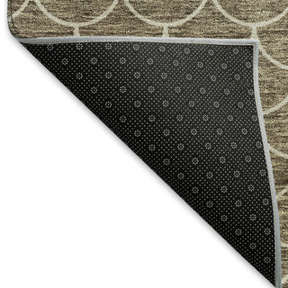 Piper Looms Mayfield Geometric AMF933 Brown Machine Washable Area Rug Backing Image