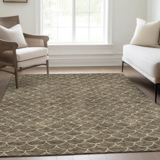 Piper Looms Mayfield Geometric AMF933 Brown Machine Washable Area Rug Lifestyle Image Feature
