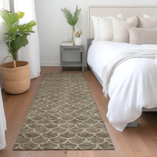 Piper Looms Mayfield Geometric AMF933 Brown Machine Washable Area Rug Runner Lifestyle Image Feature
