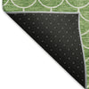 Piper Looms Mayfield Geometric AMF933 Green Machine Washable Area Rug Backing Image