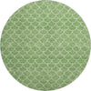 Piper Looms Mayfield Geometric AMF933 Green Machine Washable Area Rug Round Main Image