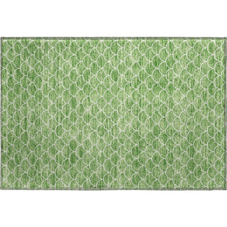 Piper Looms Mayfield Geometric AMF933 Green Machine Washable Area Rug Scatter Main Image