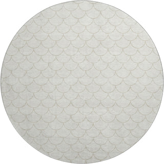 Piper Looms Mayfield Geometric AMF933 Ivory Machine Washable Area Rug Round Main Image