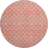 Piper Looms Mayfield Geometric AMF933 Salmon Machine Washable Area Rug Round Main Image
