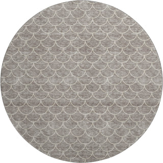 Piper Looms Mayfield Geometric AMF933 Taupe Machine Washable Area Rug Round Main Image