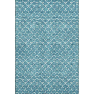 Piper Looms Mayfield Geometric AMF933 Teal Machine Washable Area Rug main image