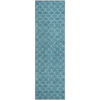 Piper Looms Mayfield Geometric AMF933 Teal Machine Washable Area Rug Runner Main Image