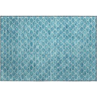 Piper Looms Mayfield Geometric AMF933 Teal Machine Washable Area Rug Scatter Main Image
