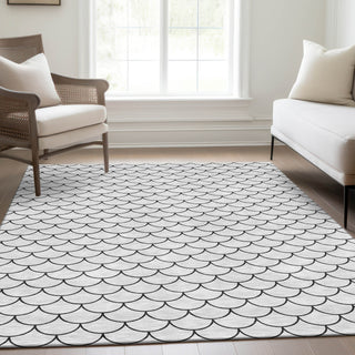 Piper Looms Mayfield Geometric AMF933 White Machine Washable Area Rug Lifestyle Image Feature