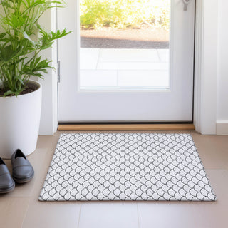 Piper Looms Mayfield Geometric AMF933 White Machine Washable Area Rug Scatter Lifestyle Image Feature