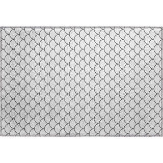 Piper Looms Mayfield Geometric AMF933 White Machine Washable Area Rug Scatter Main Image