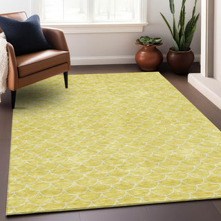Piper Looms Mayfield Geometric AMF933 Yellow Machine Washable Area Rug Lifestyle Image Feature