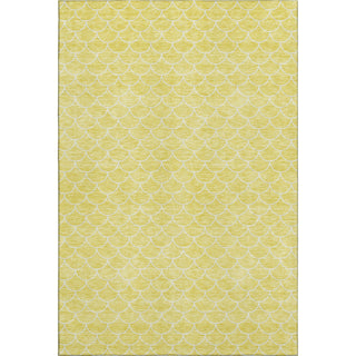 Piper Looms Mayfield Geometric AMF933 Yellow Machine Washable Area Rug main image