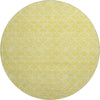 Piper Looms Mayfield Geometric AMF933 Yellow Machine Washable Area Rug Round Main Image